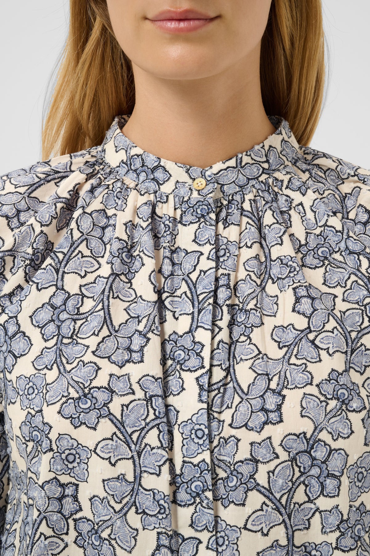 AlmeriPW shirt Dark Navy Leaf Print 2 - 30562 - 30311163
