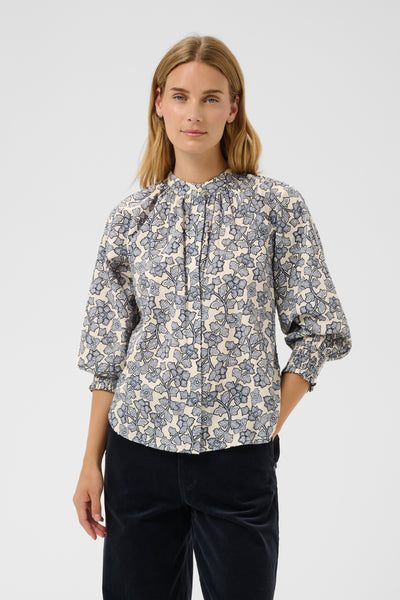 AlmeriPW shirt Dark Navy Leaf Print 2 - 30562 - 30311163 Thumbnail
