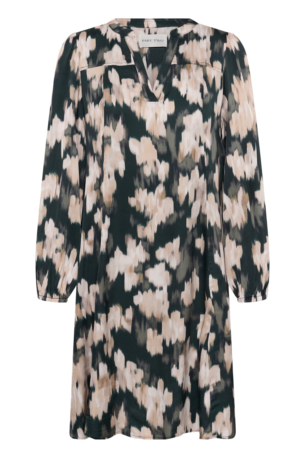 BotellesPW Dress Green Blurred Flower Print - 3 - 30311167