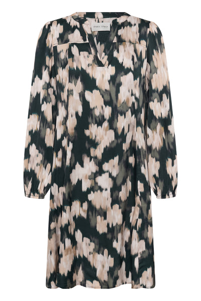 BotellesPW Dress Green Blurred Flower Print - 3 - 30311167 Thumbnail
