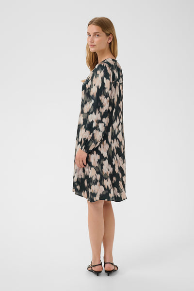 BotellesPW Dress Green Blurred Flower Print - 3 - 30311167 Thumbnail