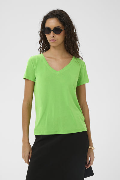 SLColumbine V-neck SS Vibrant Green - 166339 - 30404284 Thumbnail