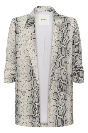 SLShirley Printed Blazer Grey Snake Print - 30405041