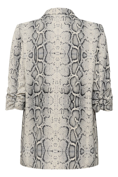 SLShirley Printed Blazer Grey Snake Print - 30405041 Thumbnail