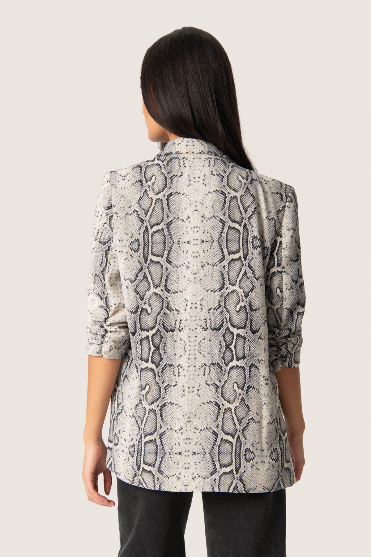 SLShirley Printed Blazer Grey Snake Print - 30405041