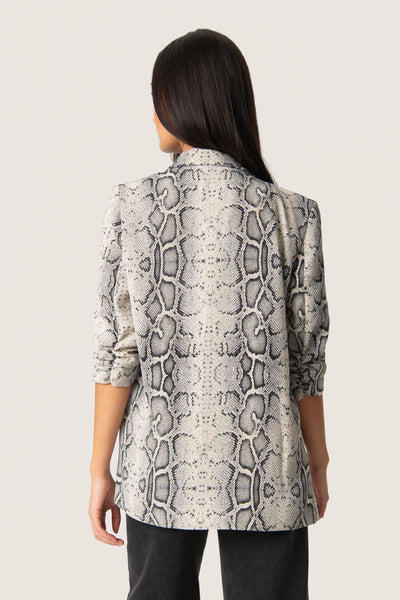 SLShirley Printed Blazer Grey Snake Print - 30405041 Thumbnail