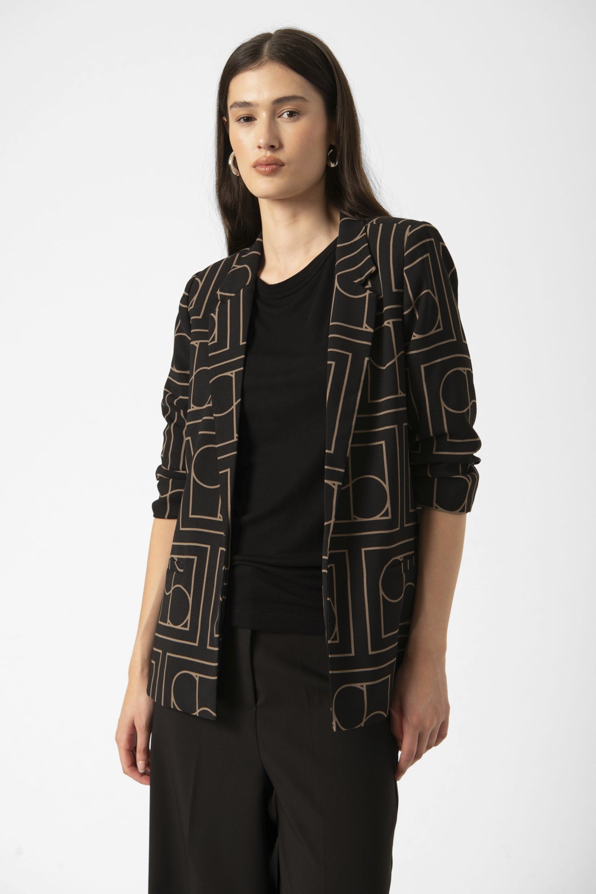 SLShirley Printed Blazer Black W. walnut Monogram - 30405041