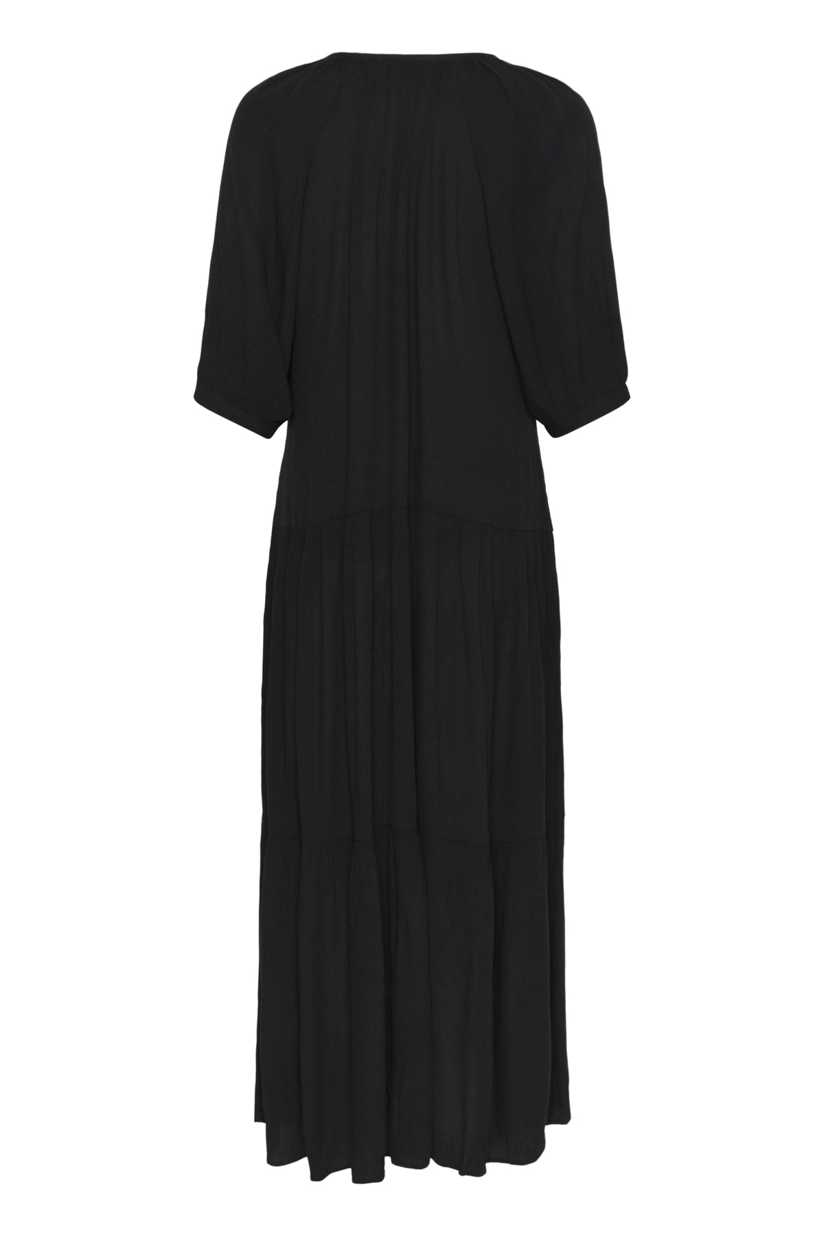 SLZaya Flowy Maxi Dress SS Black
