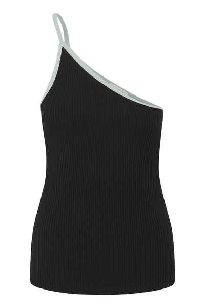 SLSimone Strap Top Black with Silver Blue - 30407321 Thumbnail