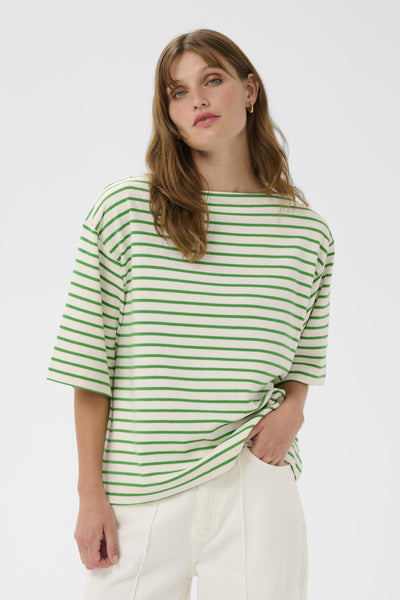 SLIngina Sweatshirt White and Green Stripe - 30468 - 30408068 Thumbnail