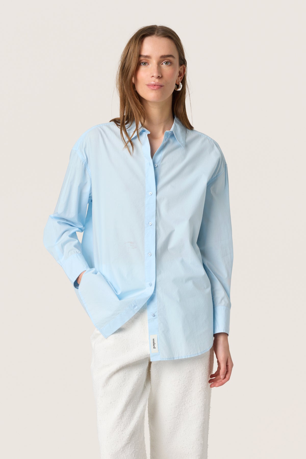 SLJani Poplin Shirt LS Nantucket Breeze - 30408178