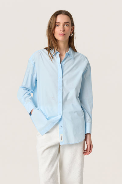 SLJani Poplin Shirt LS Nantucket Breeze - 30408178 Thumbnail