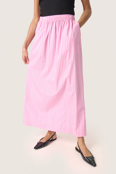 SLKaily Maja Maxi Skirt Rose Bloom Stripes - 30408236 Thumbnail