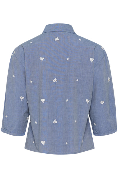 SLElly Shirt Medium Blue Denim - 30408243 Thumbnail