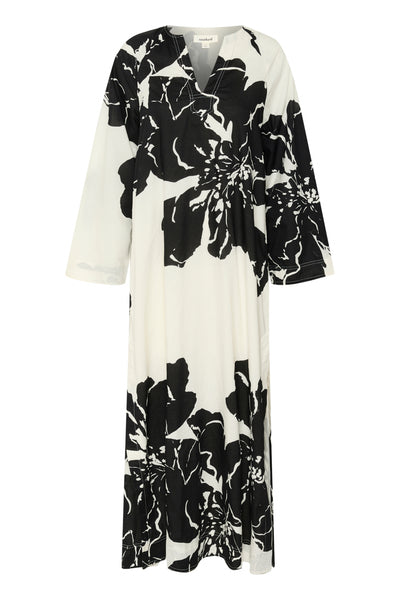 SLJoanne Kaftan Dress Whisper White Mega Flower - 30408250 Thumbnail