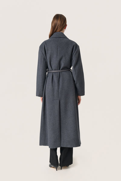 SLMafalda Coat Dark grey melange - 30408264 Thumbnail