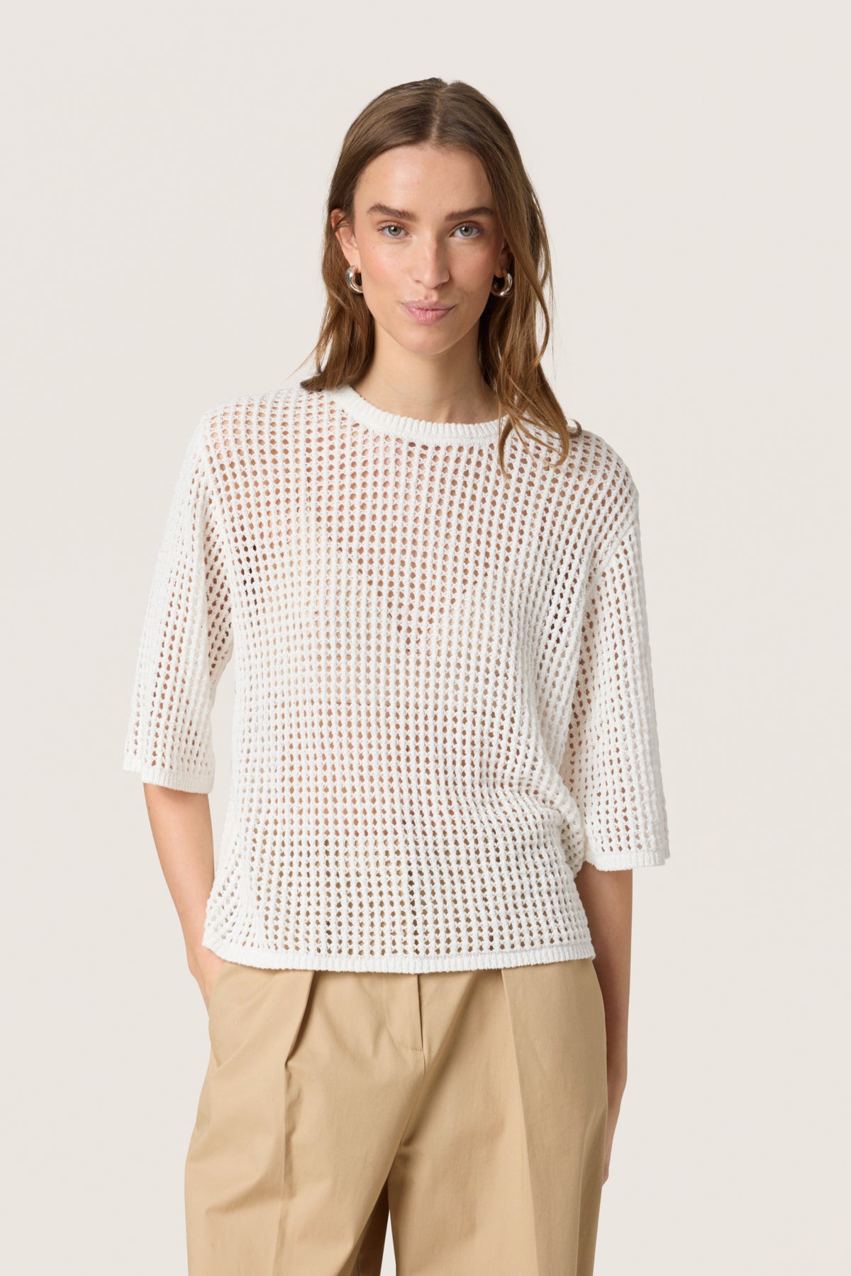 SLKathryn Pullover SS Broken White
