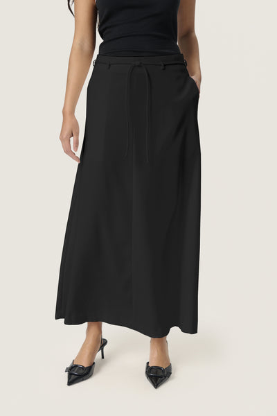 SLMalika Midi Skirt Black - 30408325 Thumbnail