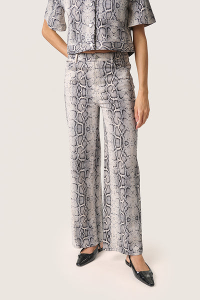 SLSandja Vanesa Pants Grey Snake Print - 30408332 Thumbnail