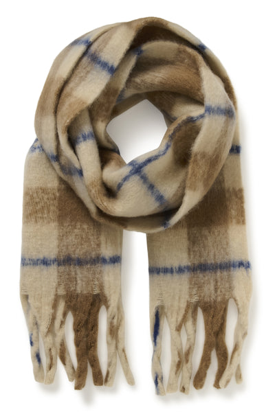 SLHinya Scarf Brown and White Checks - 30408340 Thumbnail