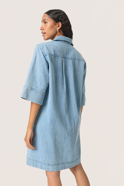 SLAnnabeth Casual Dress SS Light Blue Denim - 30408357 Thumbnail