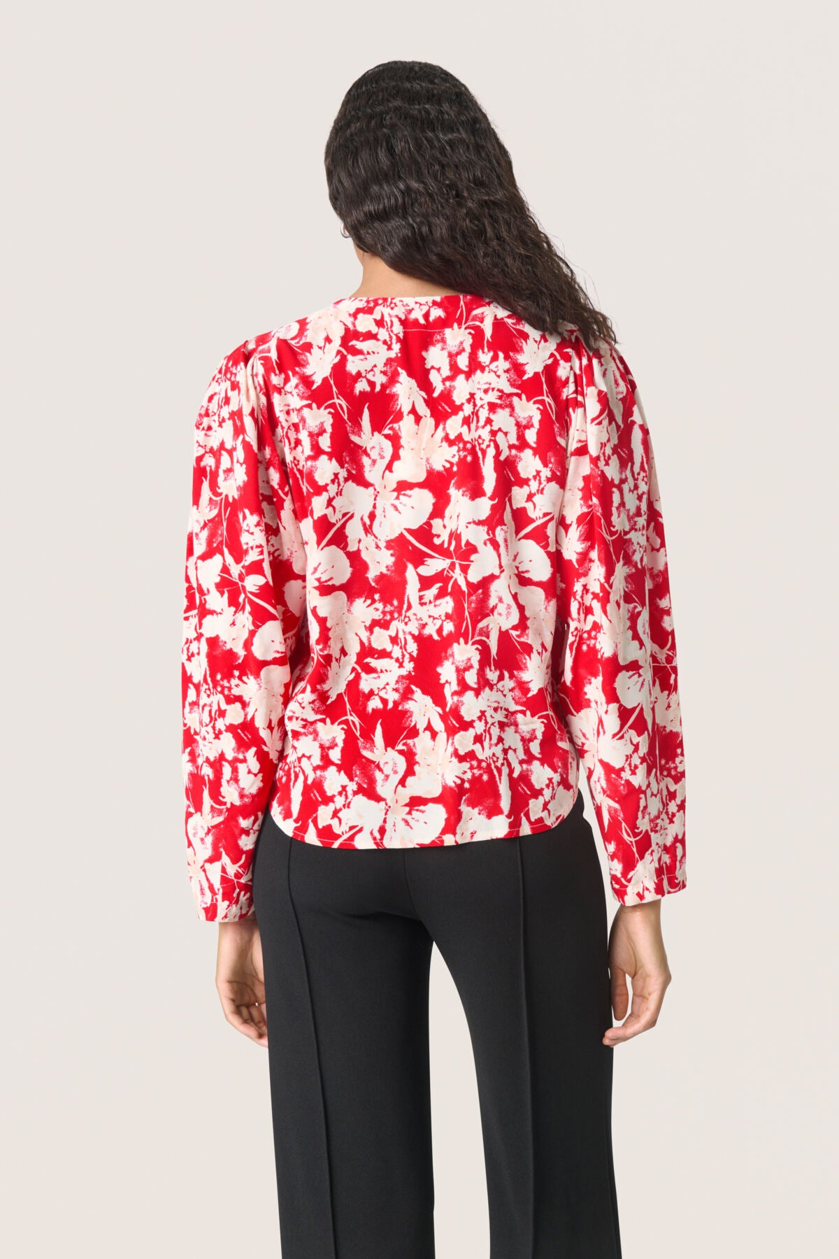 SLOline Printed Blouse LS Salsa Flower Print - 30408368