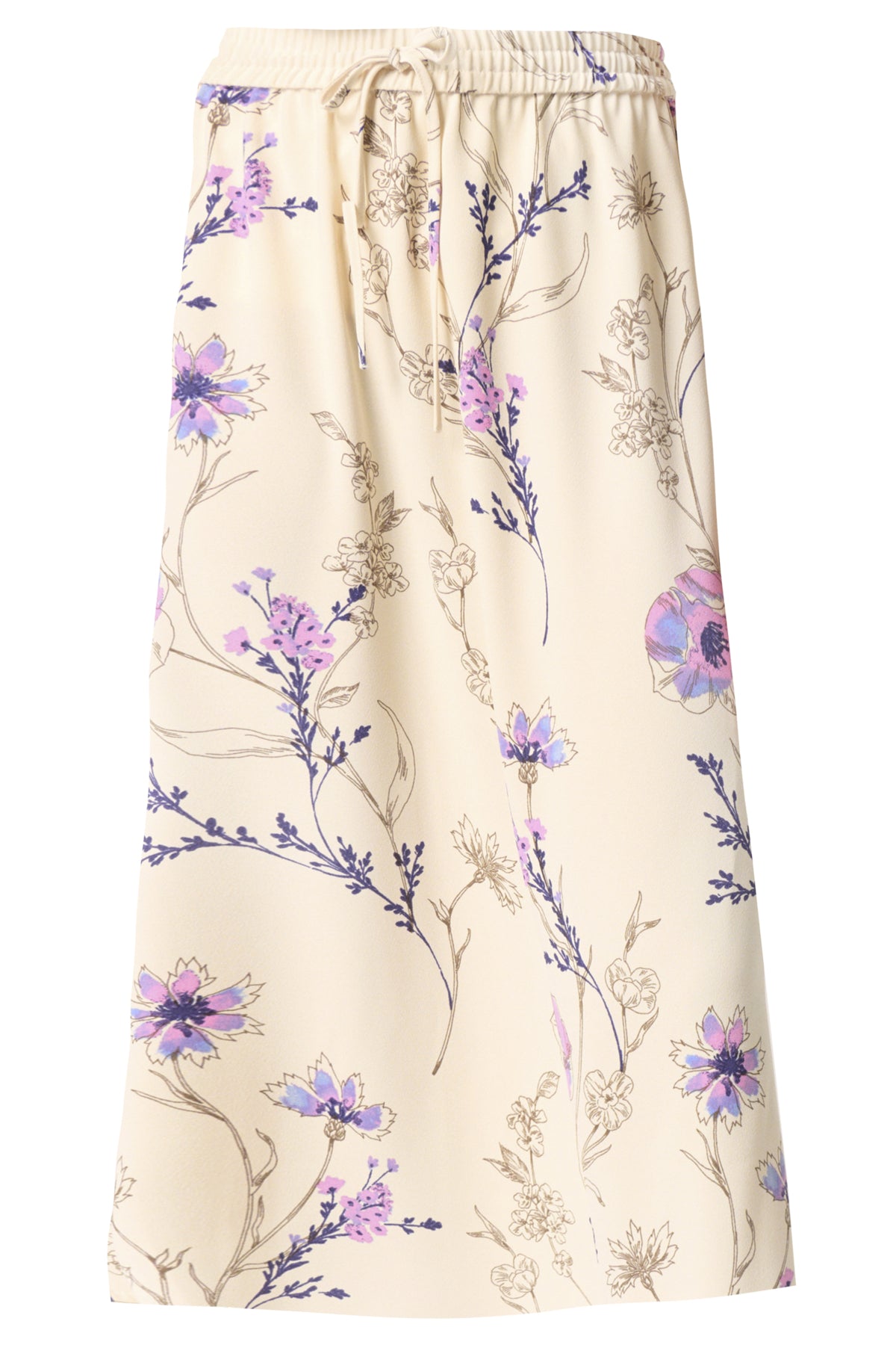 SLShirley Midi Skirt Whitecap Gray Floral Print - 30408372