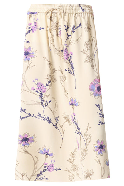 SLShirley Midi Skirt Whitecap Gray Floral Print - 30408372 Thumbnail