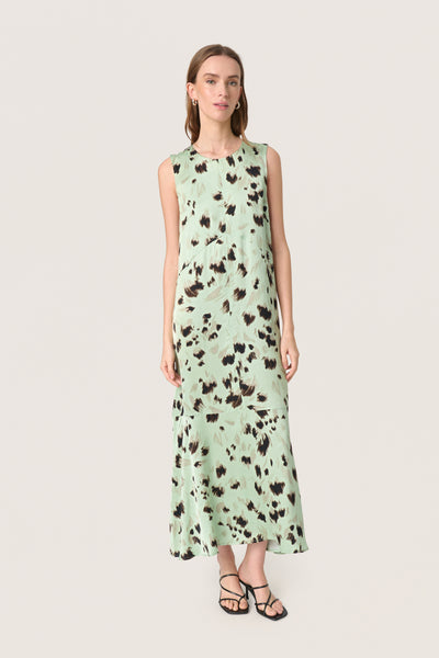 SLMarcela Dress Smoke Green Brush Print - 30408425 Thumbnail