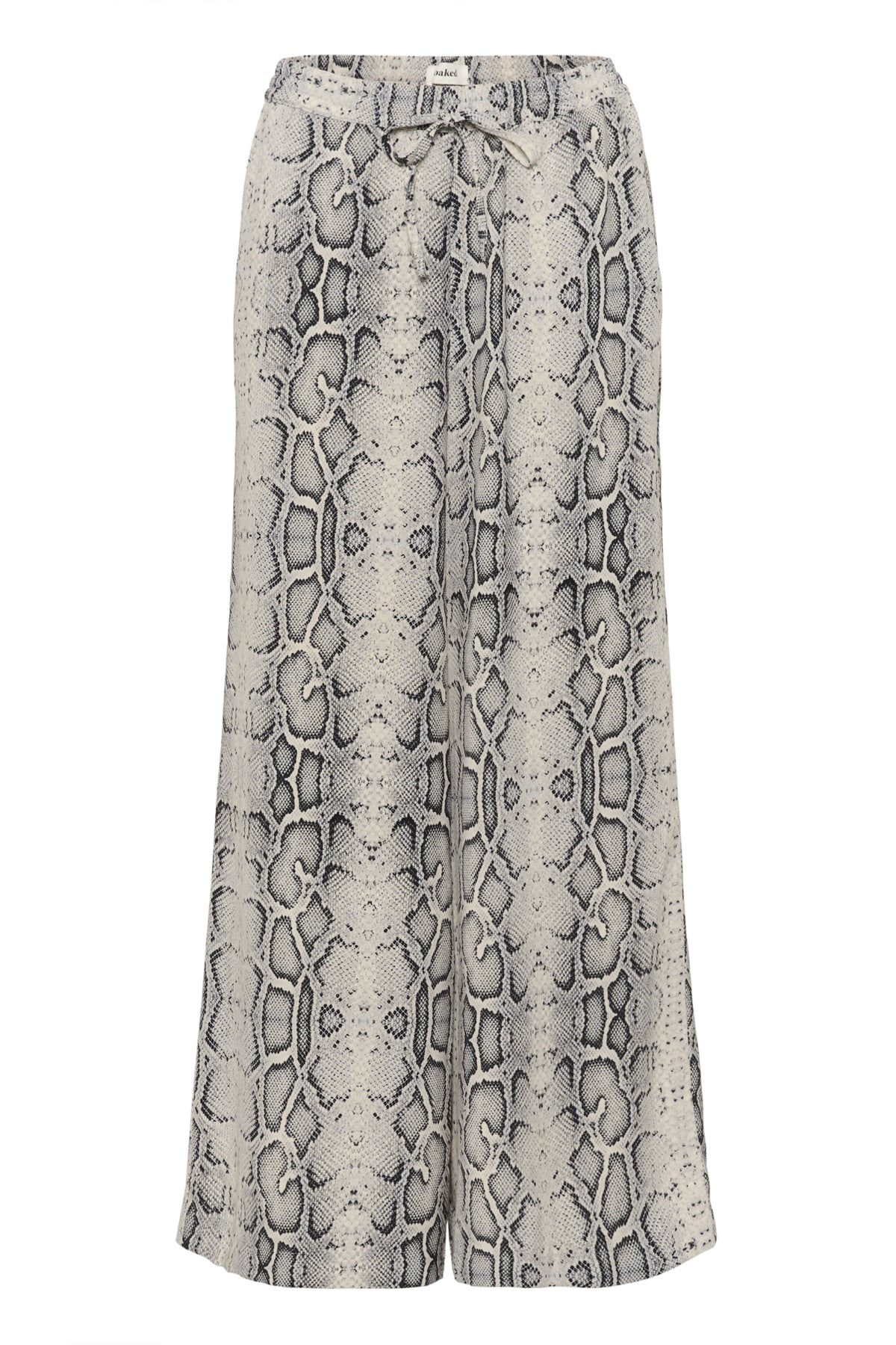 SLShirley Wide Printed Pants Grey Snake Print - 30408449