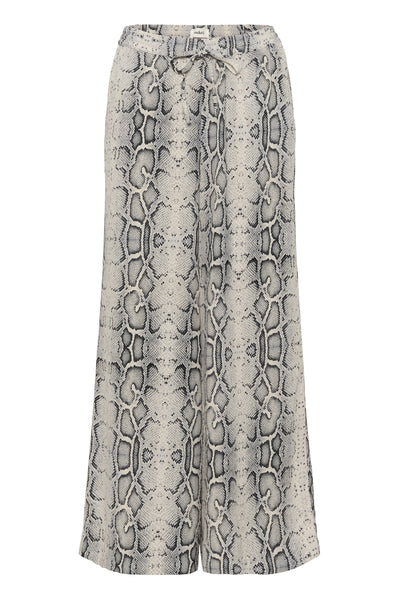 SLShirley Wide Printed Pants Grey Snake Print - 30408449 Thumbnail