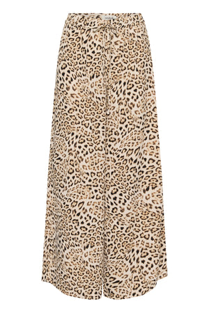 SLShirley Wide Printed Pants Leopard Print - 30408449