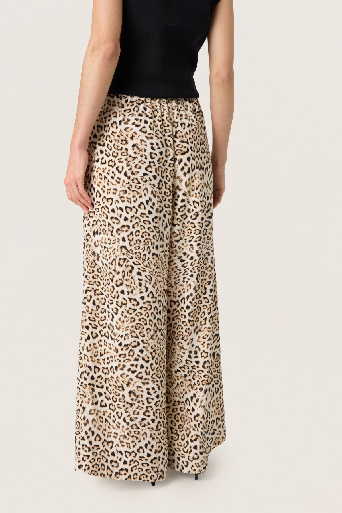 SLShirley Wide Printed Pants Leopard Print - 30408449
