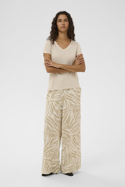 SLShirley Wide Printed Pants White Pepper Animal - 304717 - 30408449 Thumbnail