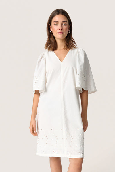 SLManja Dress SS Broken White - 30408459 Thumbnail