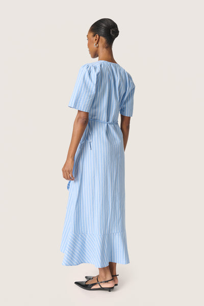 SLAnvitte Karven Dress SS Vista Blue with White Stripe - 30408461 Thumbnail