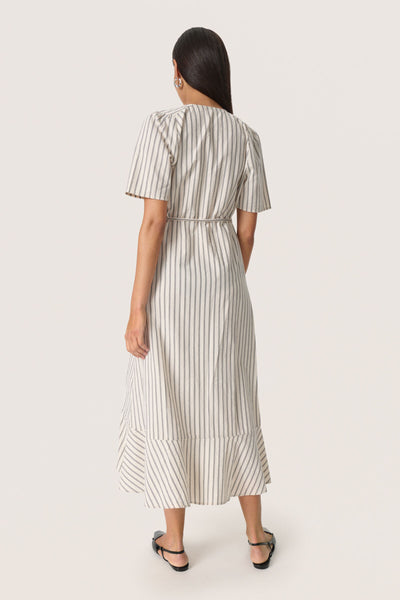 SLAnvitte Karven Dress SS Beige with Black Stripe - 30408461 Thumbnail