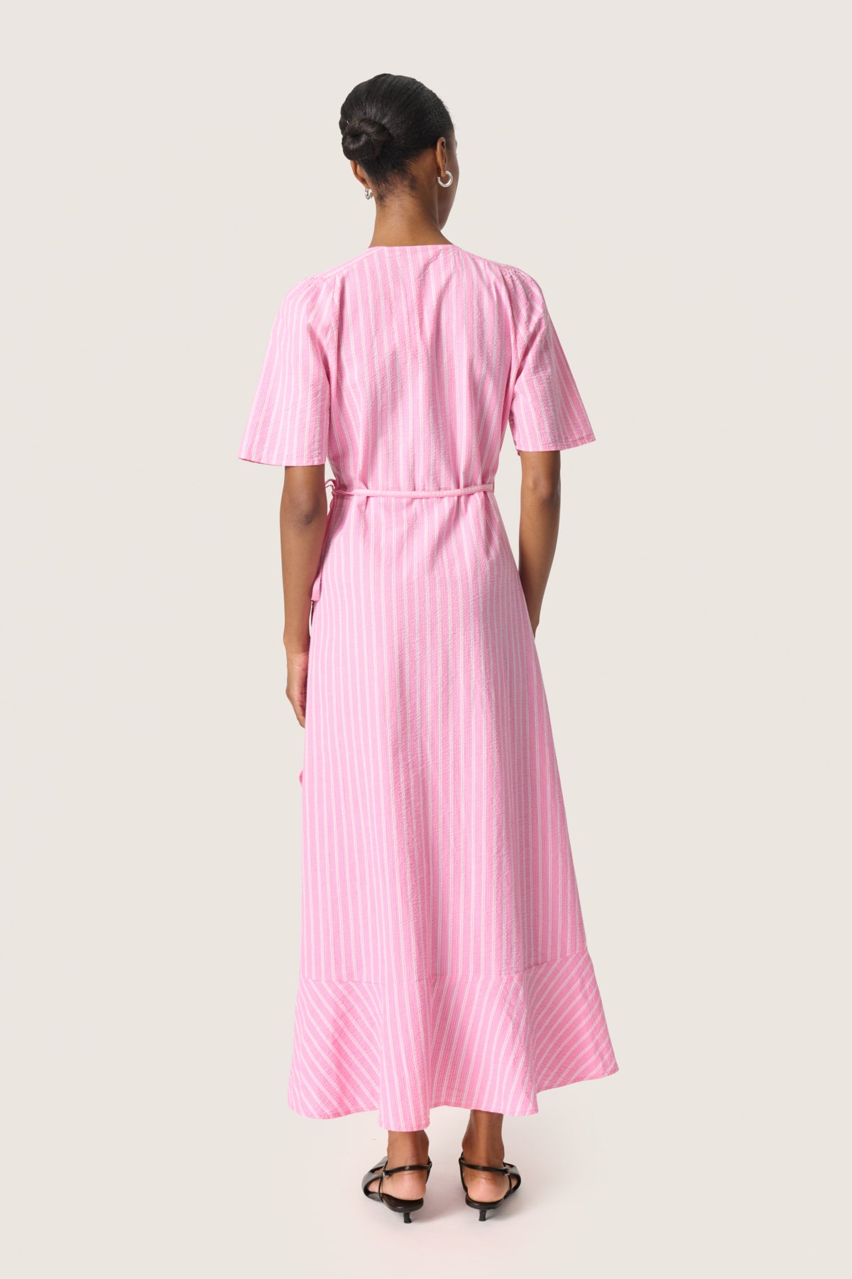 SLAnvitte Karven Dress SS Rosebloom with White Stripe - 30408461