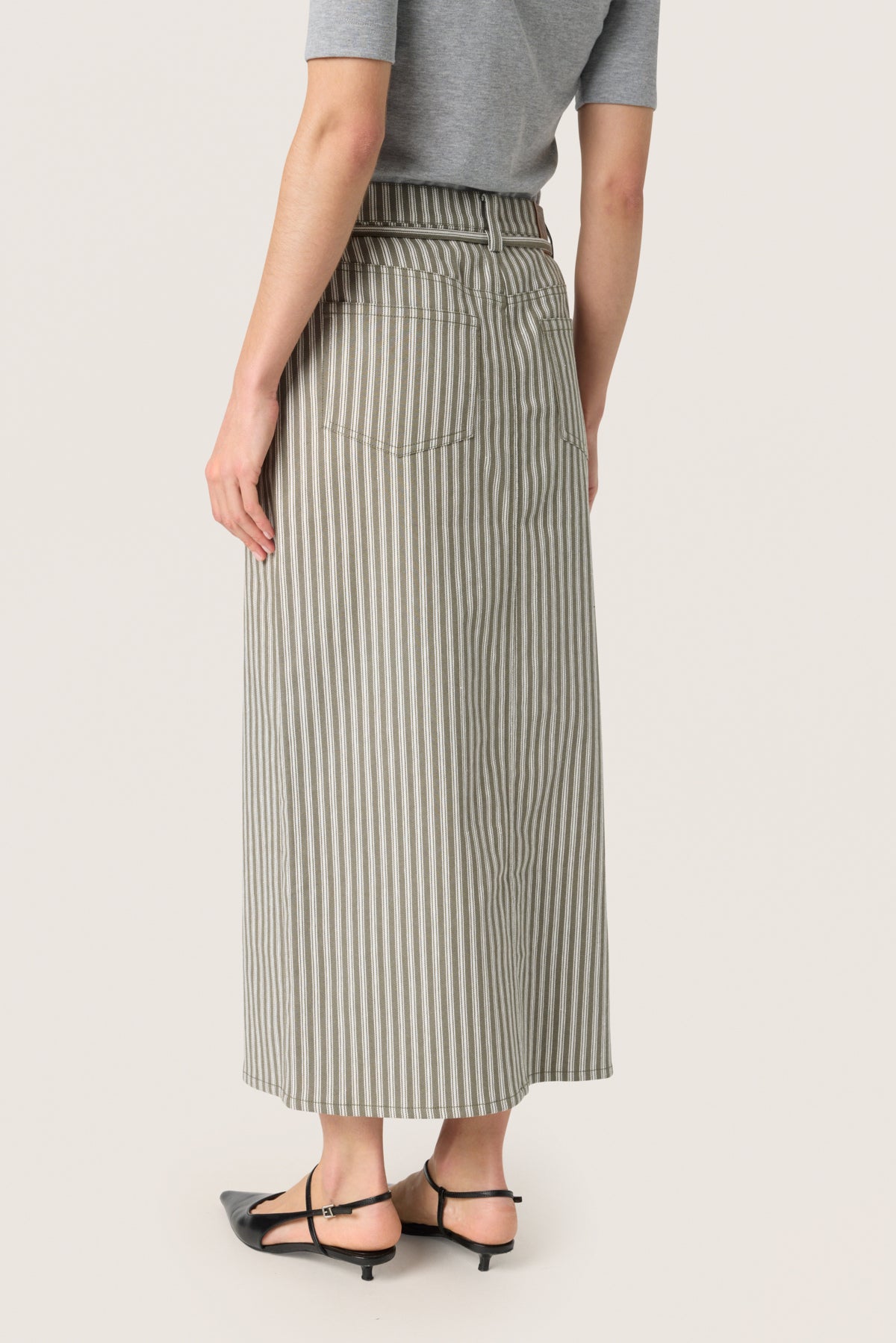 SLLibby Maisa Skirt Grape Leaf Denim Stripe - 30408466