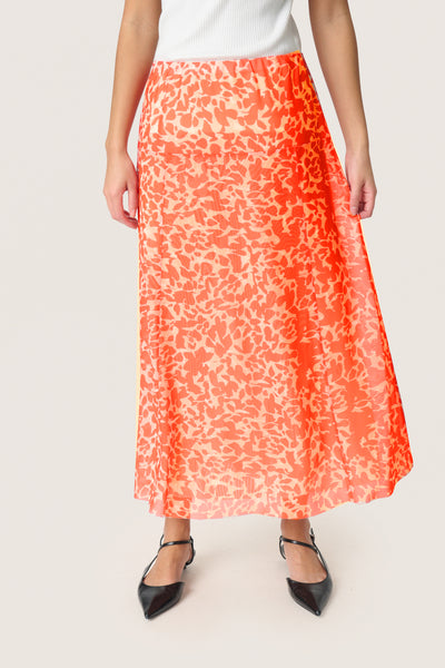 SLAldora Flared Skirt Tangerine Tango Leaf - 30408511 Thumbnail