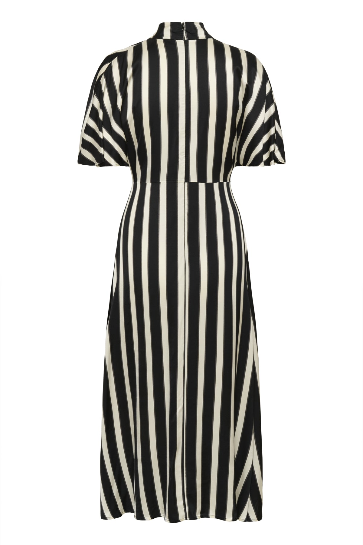 SLClero Miria Printed Dress White and Black Stripe
