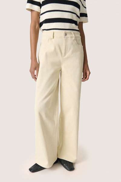 SLSandja Plain Vanesa Pants Sandshell - 30408533 Thumbnail