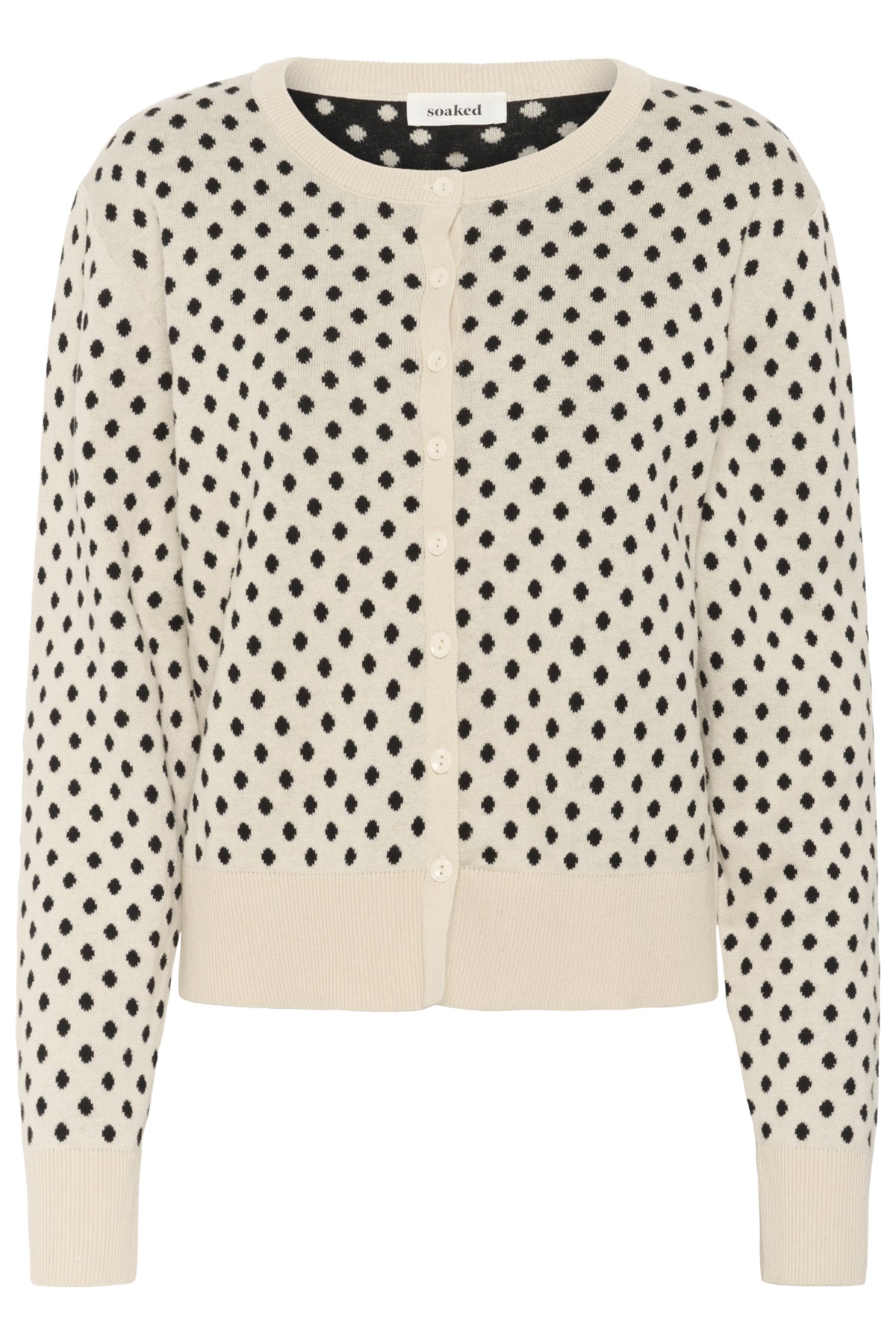 SLGya Cardigan Sandshell w Black Dot - 30408544
