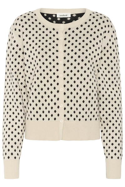 SLGya Cardigan Sandshell w Black Dot - 30408544 Thumbnail