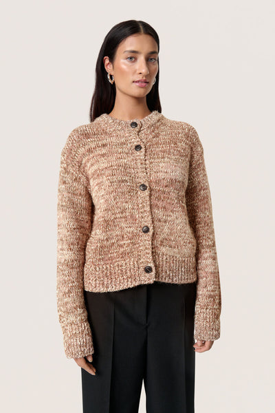 SLMacawi Cardigan Polignac and Chocolate Melange - 30408545 Thumbnail