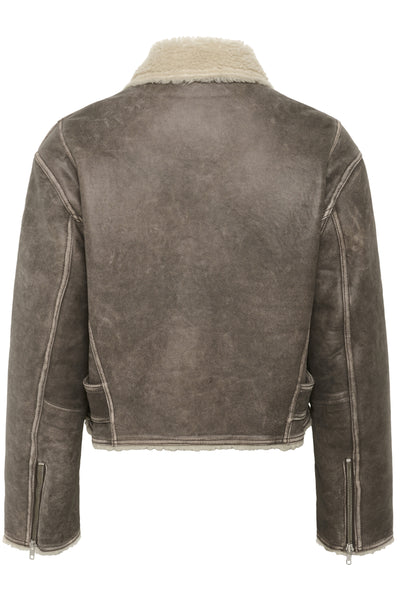 SLFiorella Aviator Jacket Worn down Black - 30408556 Thumbnail