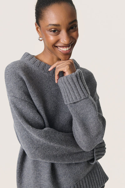 SLMoline Crew-Neck Grey Melange Thumbnail