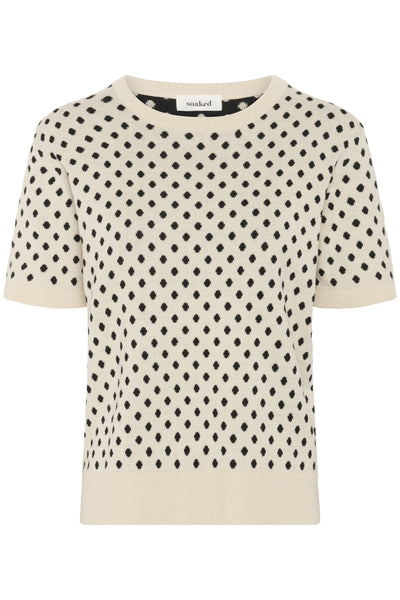 SLGya Pullover SS Sandshell w Black Dot - 30408565 Thumbnail