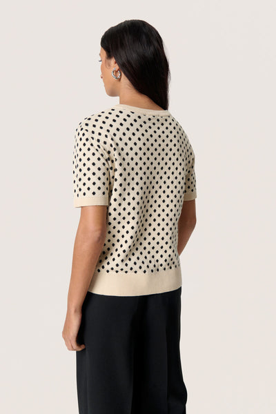SLGya Pullover SS Sandshell w Black Dot - 30408565 Thumbnail
