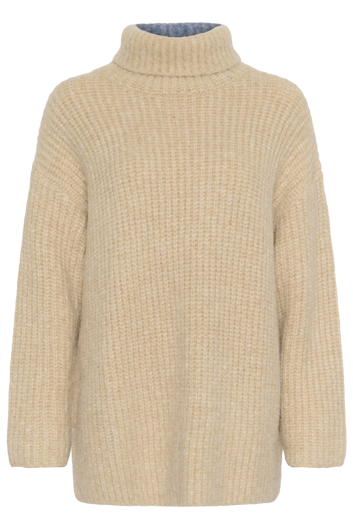 SLPleoni Highneck Pullover Doeskin and Blue Melange - 30408567